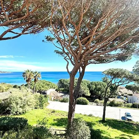 Vue ,plage La Nartelle,avec Loggia, Sainte-maxime, France Lägenhet *